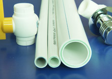 PP-R three-layer co-extrusion enhanced pipe